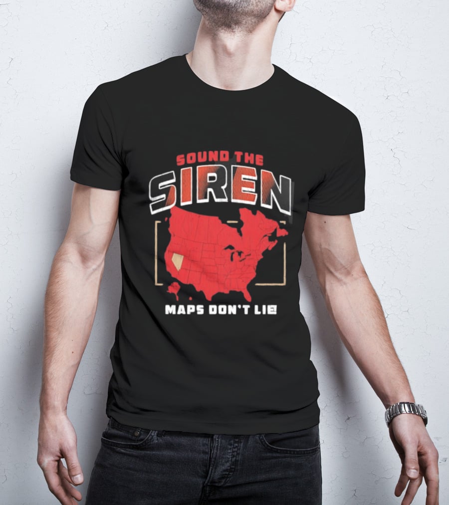 Carolina Hurricanes Hockey Sound The Siren Maps Don't Lie T-Shirt