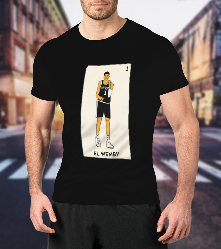 El Wemby Victor Wembanyama San Antonio Spurs Basketball 1 NBA Card T-Shirt