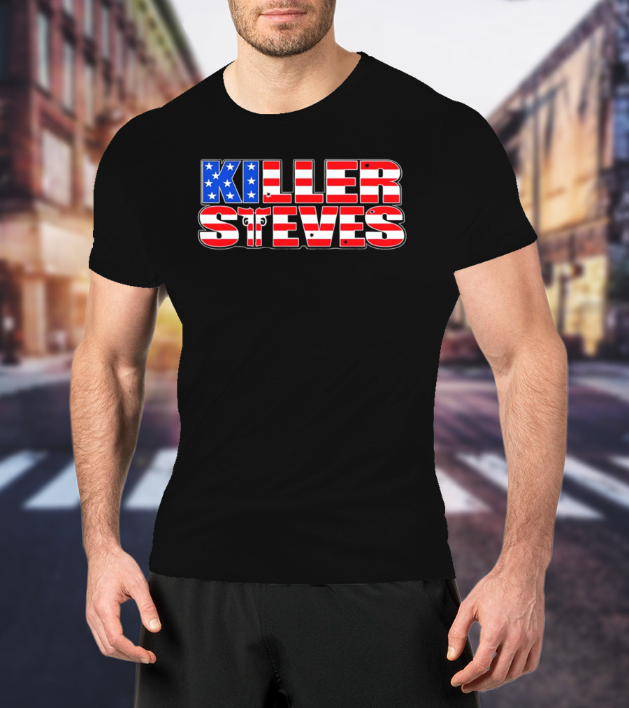 Killer Steves American Flag Stars And Stripes T-Shirt