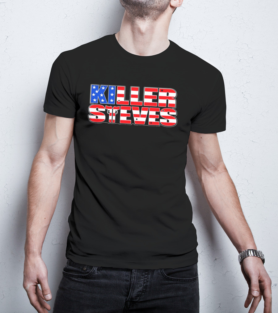 Killer Steves American Flag Stars And Stripes T-Shirt
