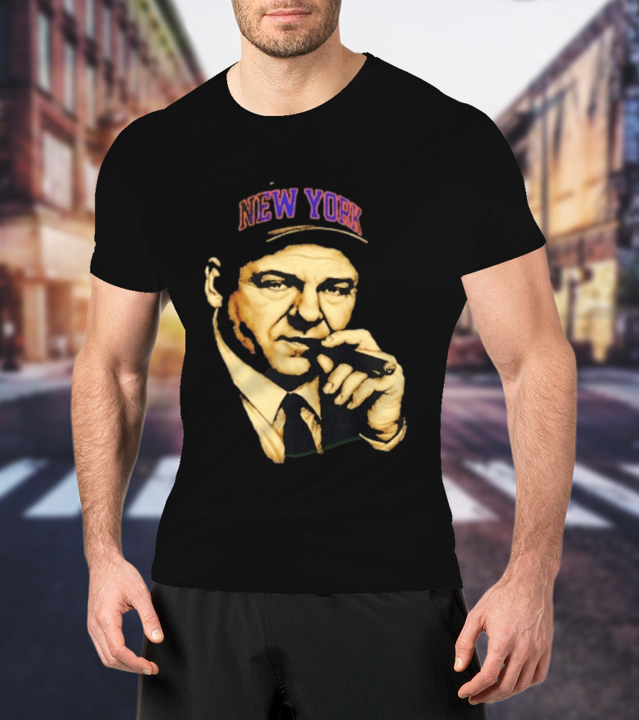 Tony Soprano Cigar New York Knicks Basketball Iconic Fusion T-Shirt