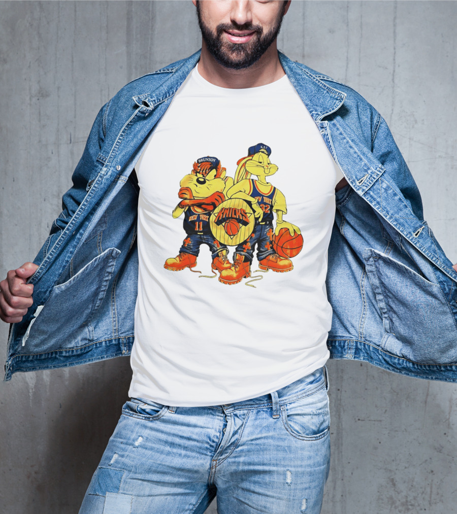 New York Knicks Bugs Bunny Taz NBA Finals Players Madison Square Garden T-Shirt