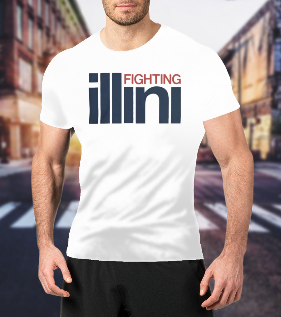 Illinois Fighting Illini Navy Blue And Orange T-Shirt