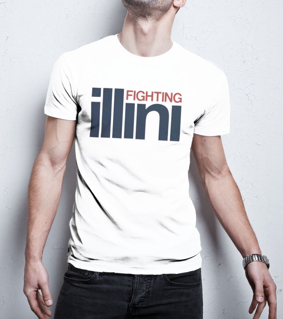 Illinois Fighting Illini Navy Blue And Orange T-Shirt
