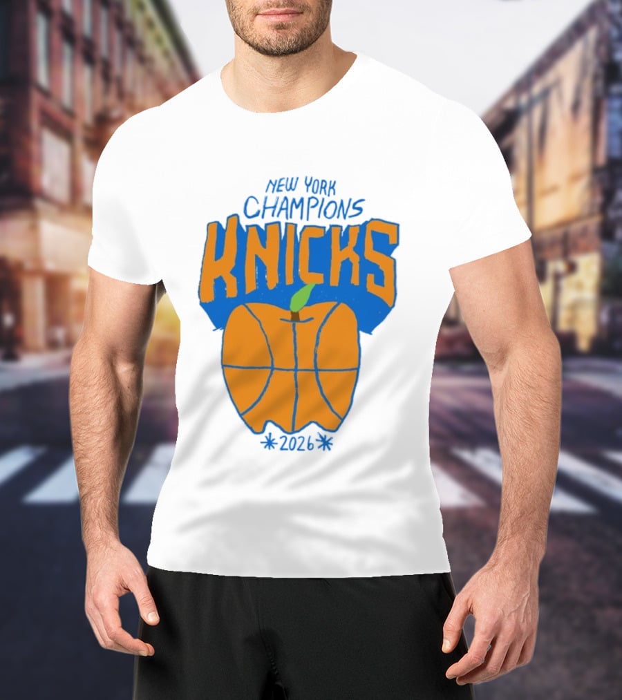 New York Champions Knicks Big Apple 2026 T-Shirt