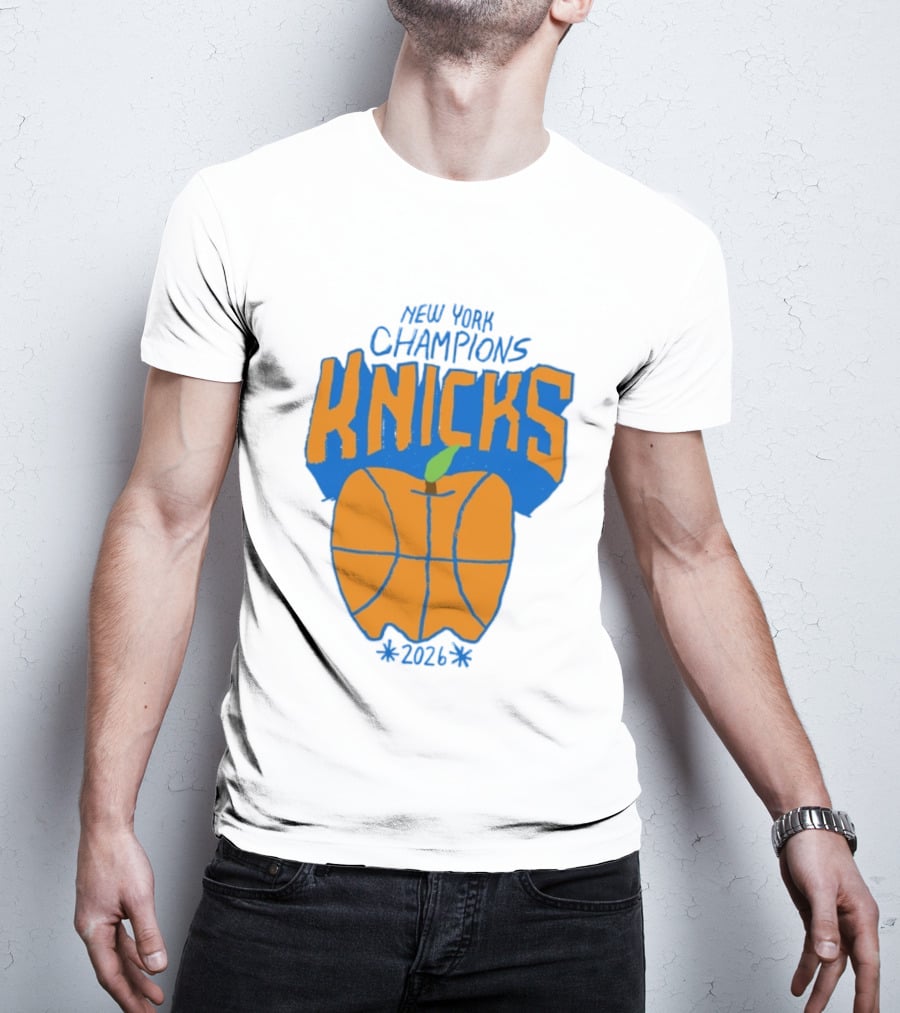 New York Champions Knicks Big Apple 2026 T-Shirt