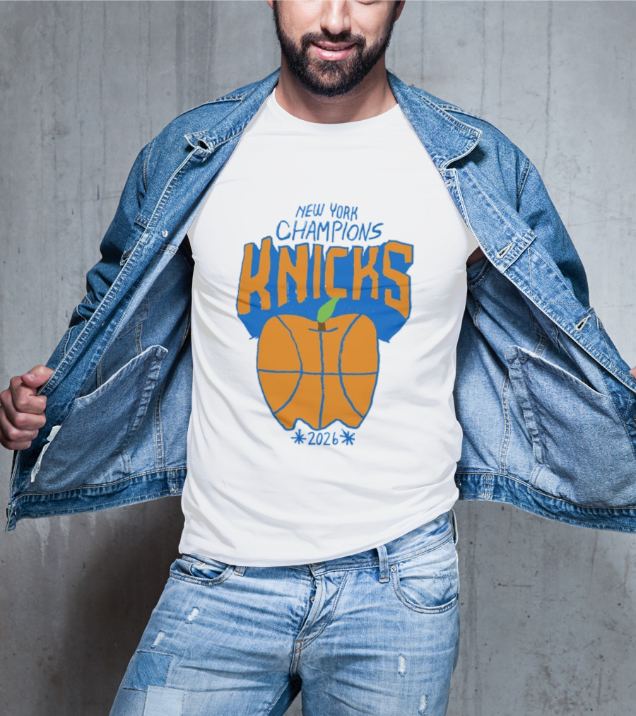 New York Champions Knicks Big Apple 2026 T-Shirt