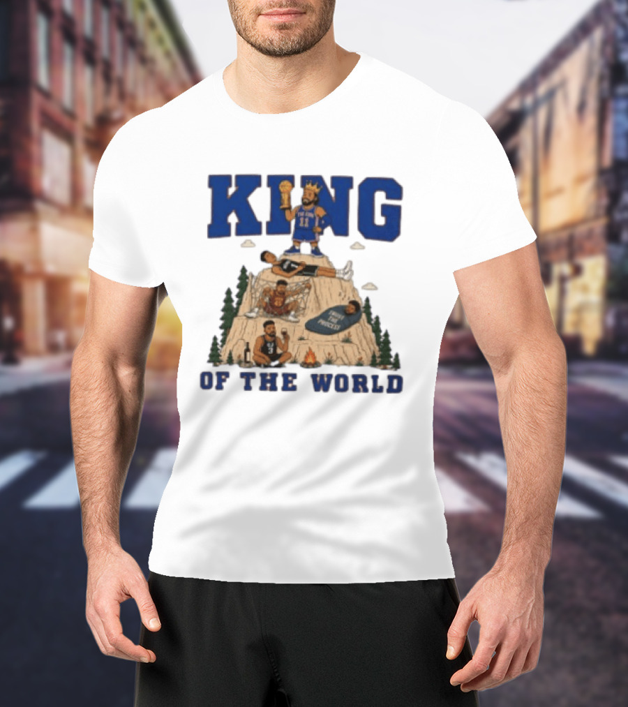 New York Knicks NBA Jalen Brunson King Of The World Basketball Champions T-Shirt