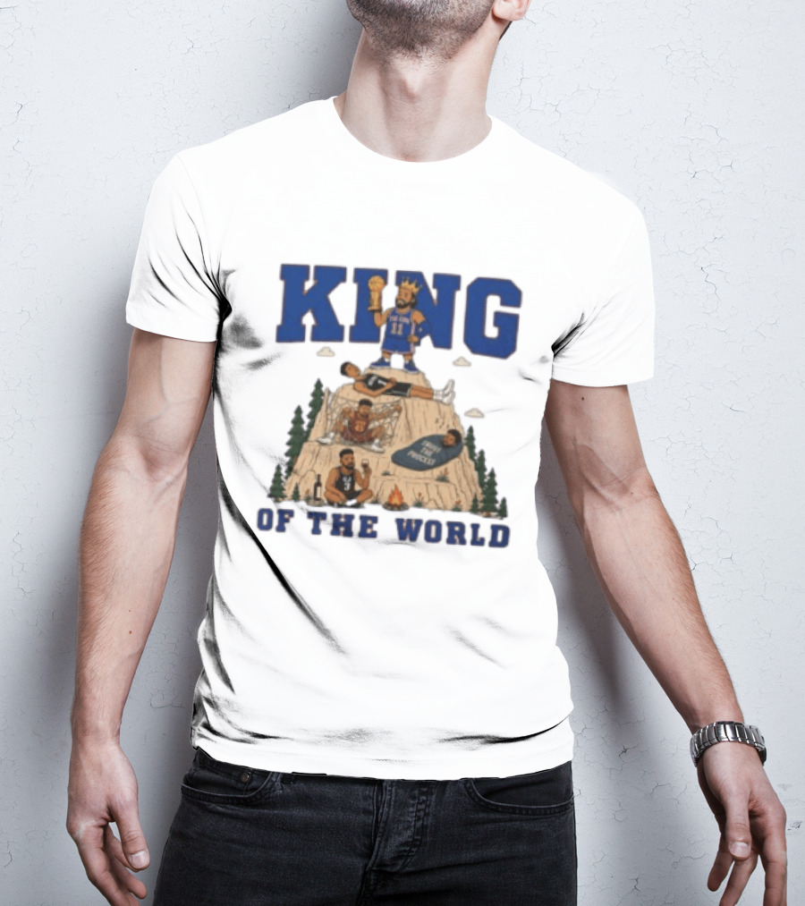 New York Knicks NBA Jalen Brunson King Of The World Basketball Champions T-Shirt