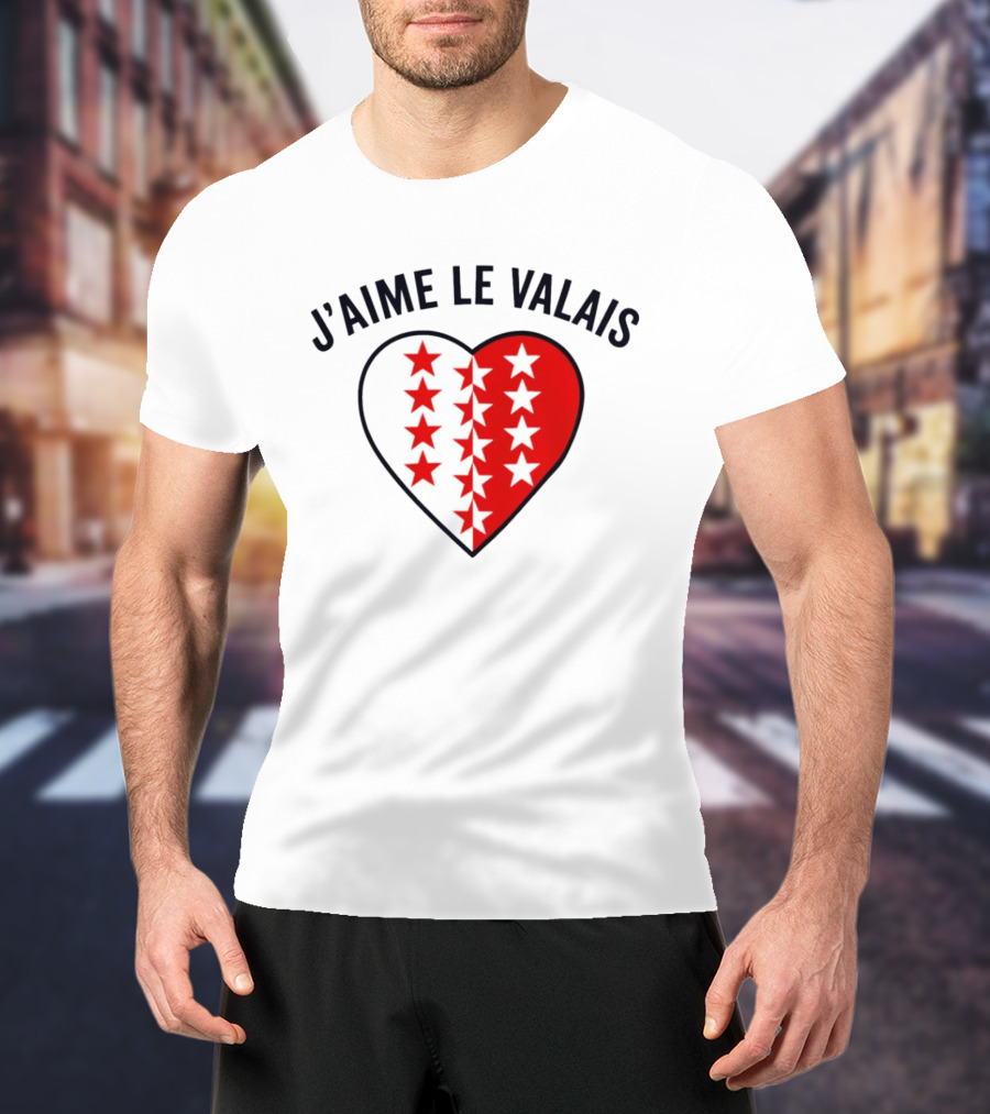 J'aime Le Valais Heart Stars T-Shirt