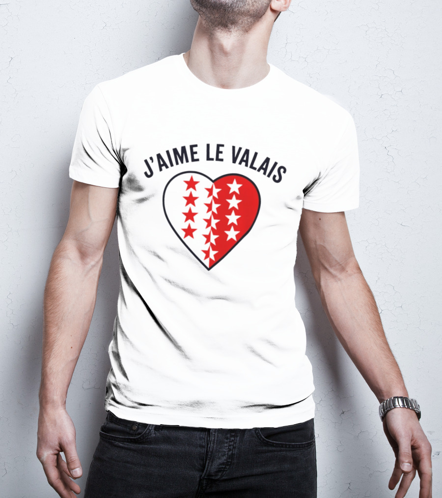 J'aime Le Valais Heart Stars T-Shirt