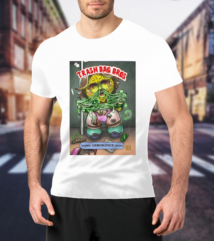 Trash Bag Bros Leakin Lemonjuice Jones Retro Style Comic T-Shirt