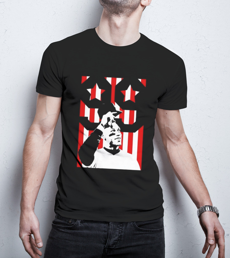 Aaron Judge 99 New York Yankees Stars Stripes Flag Yankee Stadium Hero T-Shirt