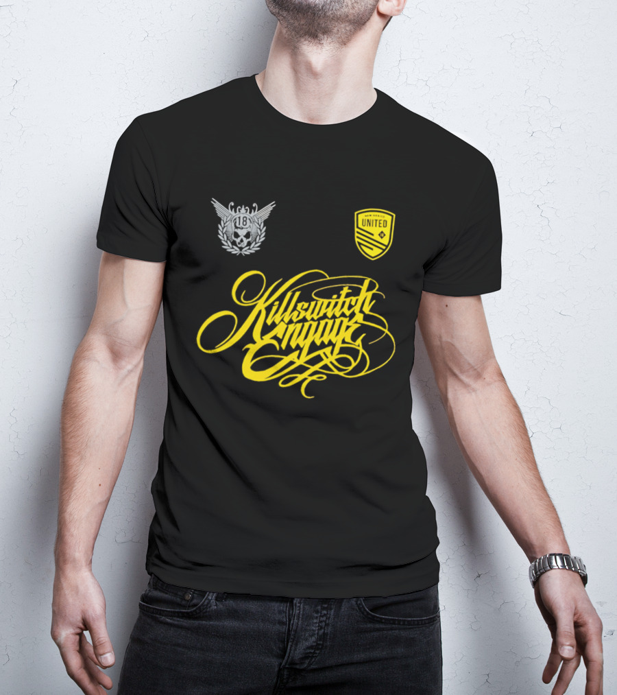 New Mexico United Killswitch Engage Collaboration Crest And Script T-Shirt