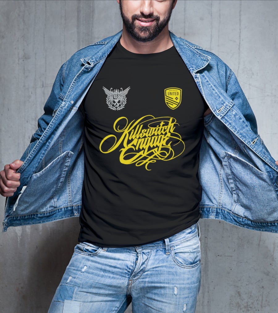 New Mexico United Killswitch Engage Collaboration Crest And Script T-Shirt