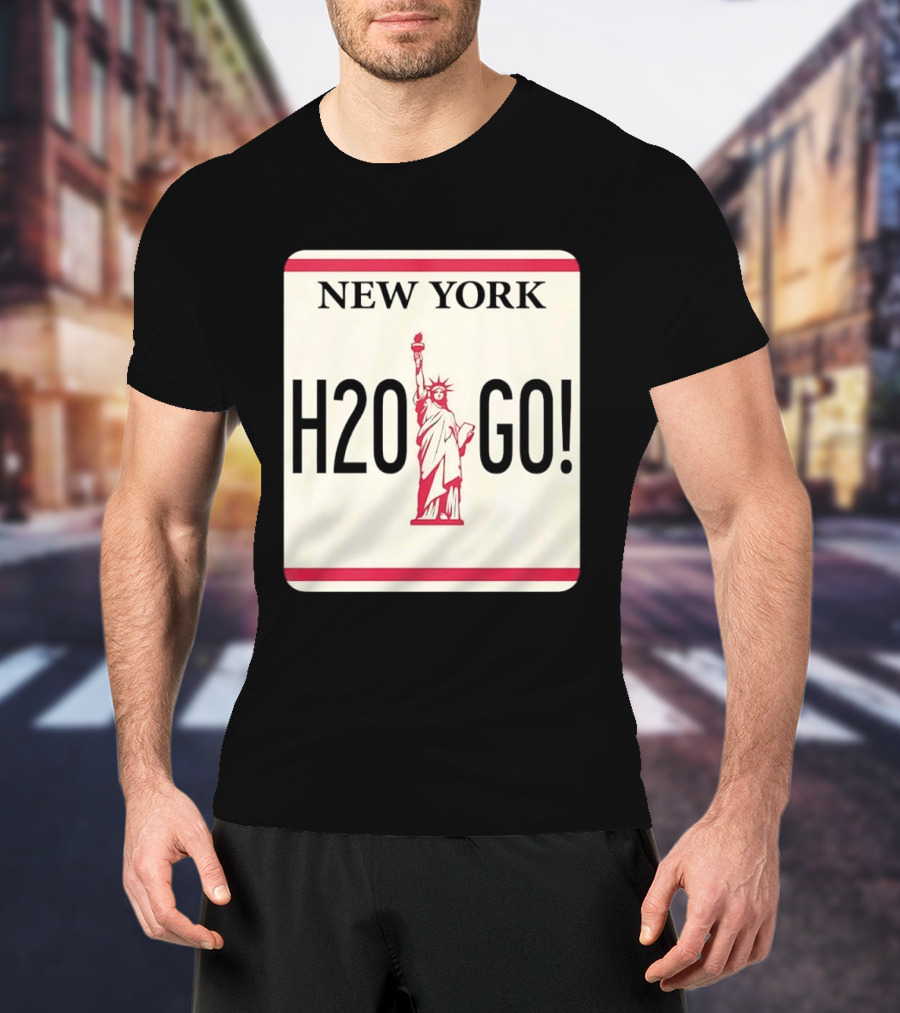 New York H2O Go License Plate Statue Of Liberty T-Shirt