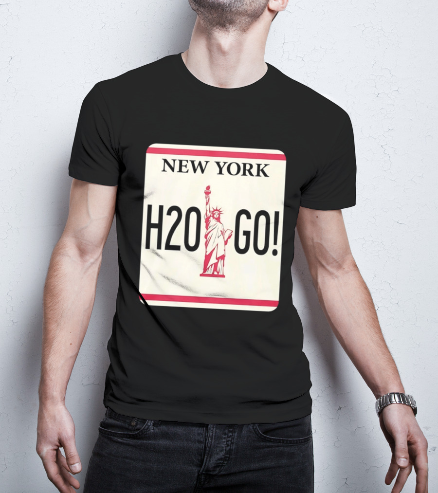New York H2O Go License Plate Statue Of Liberty T-Shirt