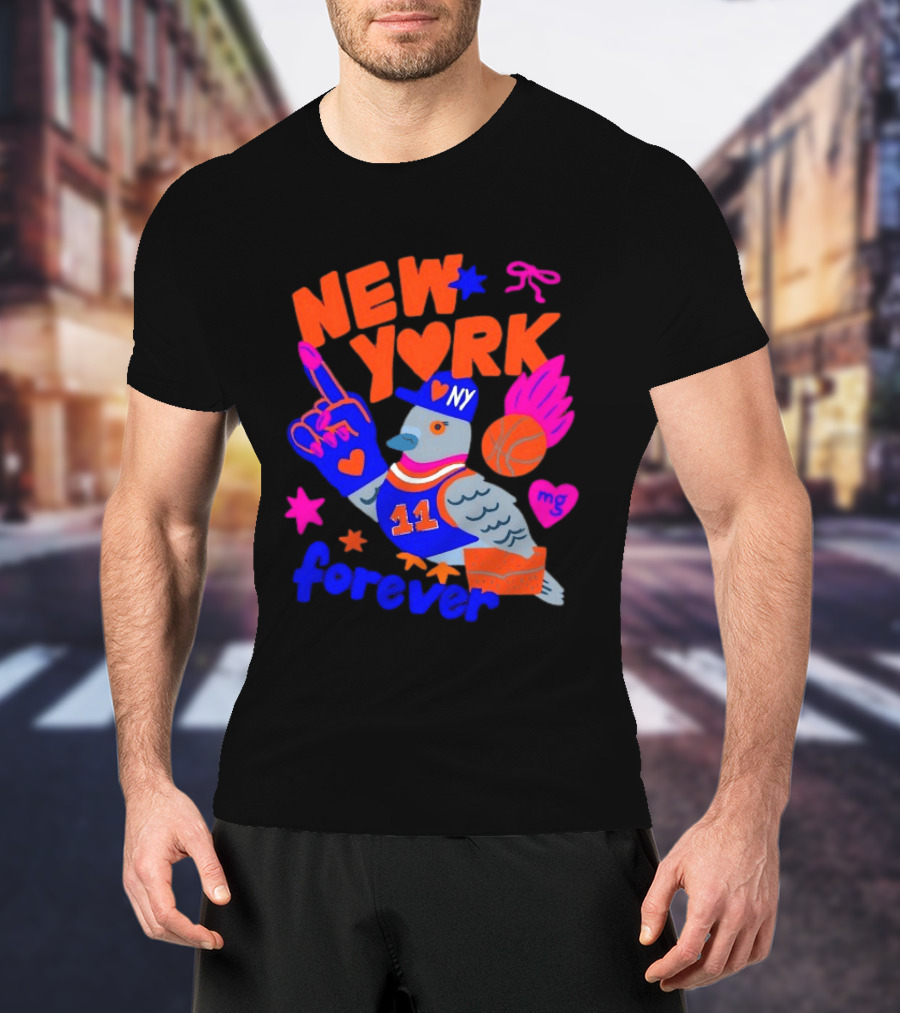 New York Knicks Jalen Brunson Pigeon Love Forever T-Shirt