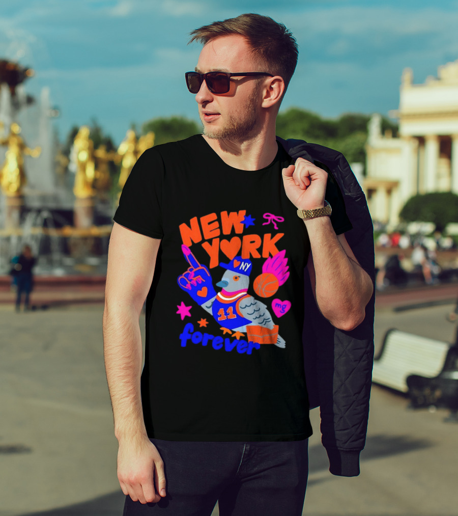 New York Knicks Jalen Brunson Pigeon Love Forever T-Shirt