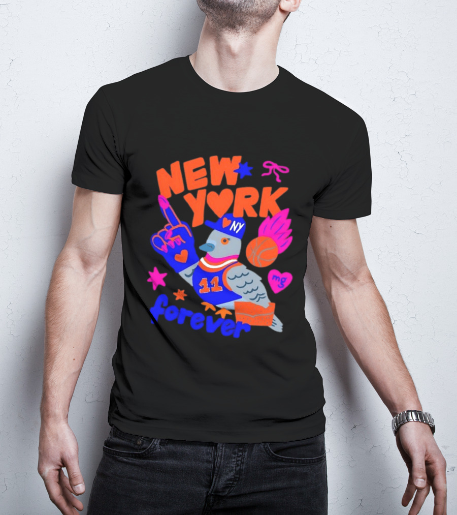 New York Knicks Jalen Brunson Pigeon Love Forever T-Shirt