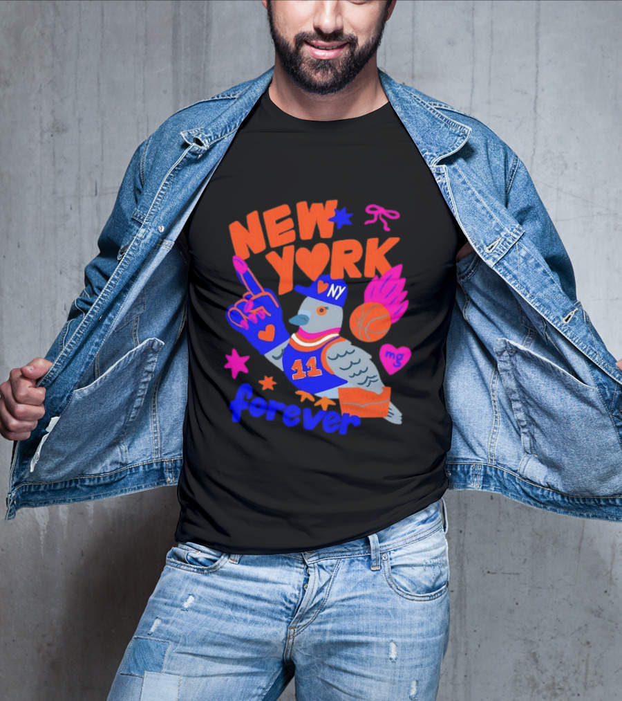 New York Knicks Jalen Brunson Pigeon Love Forever T-Shirt