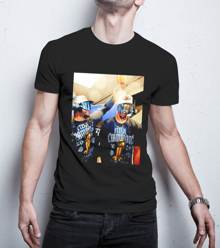 NBA Champions Celebration Jalen Brunson Josh Hart 2026 T-Shirt