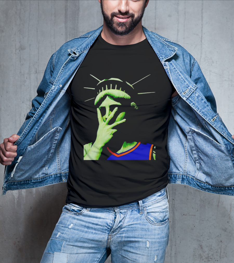 Statue Of Liberty New York Knicks Jersey Facepalm T-Shirt