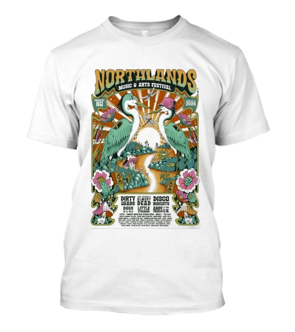 Northlands Music Arts Festival 2026 Swanzey NH Dirty Heads Disco Biscuits T-Shirt