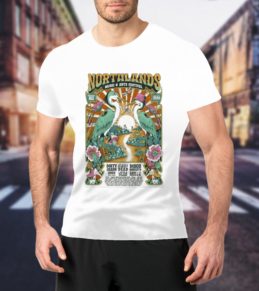 Northlands Music Arts Festival 2026 Swanzey NH Dirty Heads Disco Biscuits T-Shirt