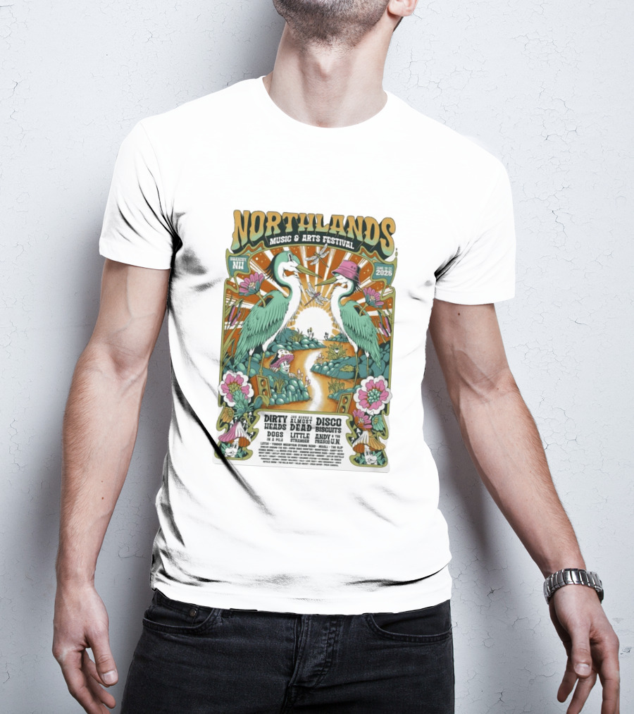 Northlands Music Arts Festival 2026 Swanzey NH Dirty Heads Disco Biscuits T-Shirt