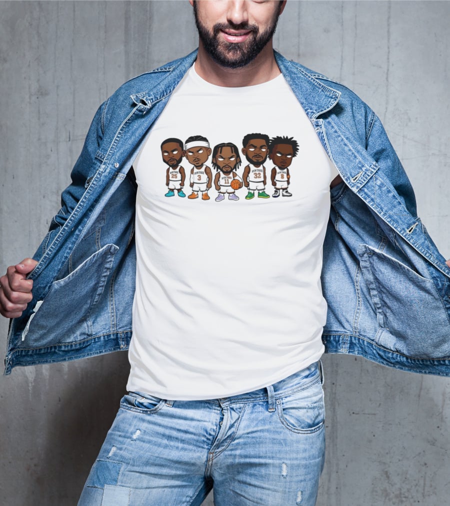 NY Basketball Toon Squad Cartoon Characters T-Shirt