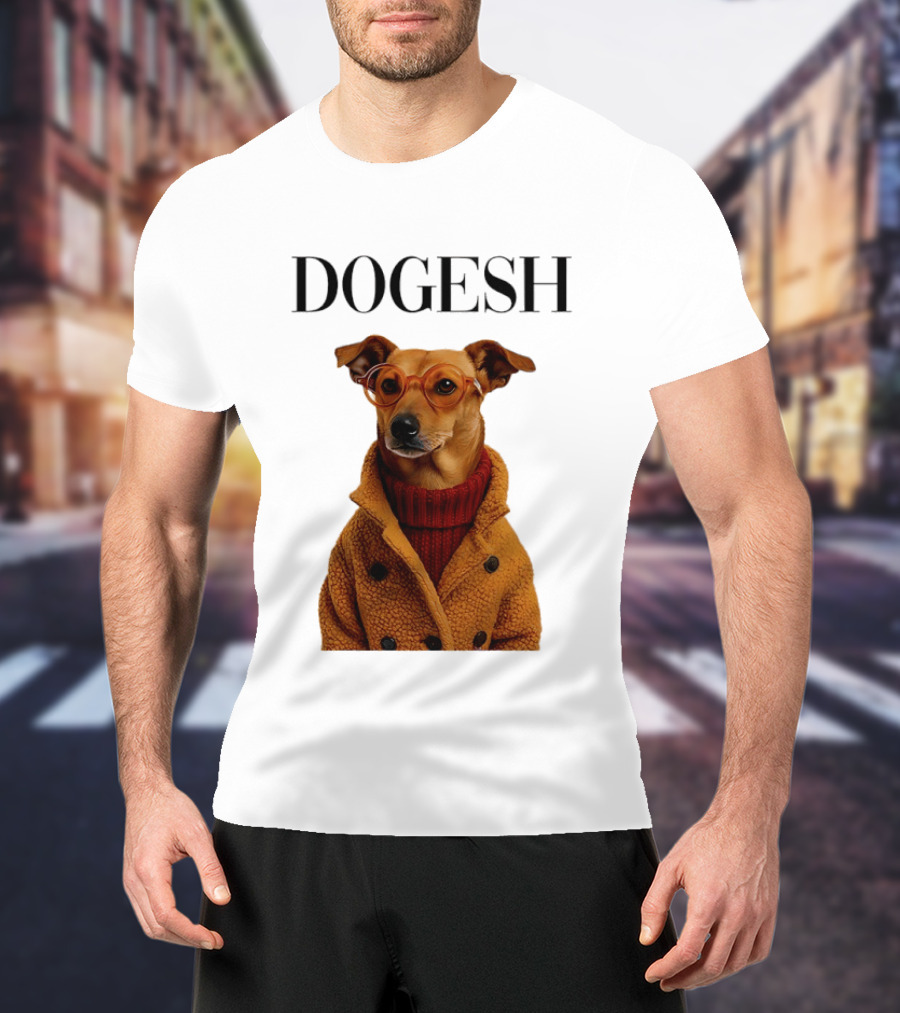 Dogesh Dapper Greyhound In Glasses And Coat T-Shirt