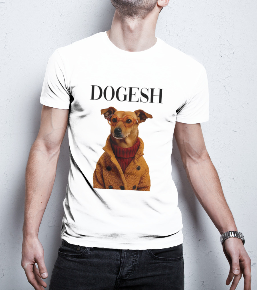 Dogesh Dapper Greyhound In Glasses And Coat T-Shirt