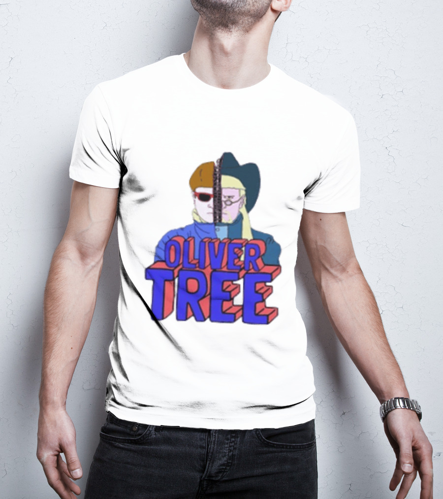 Oliver Tree Split Persona Sunglasses Half Cowboy Half Futuristic T-Shirt