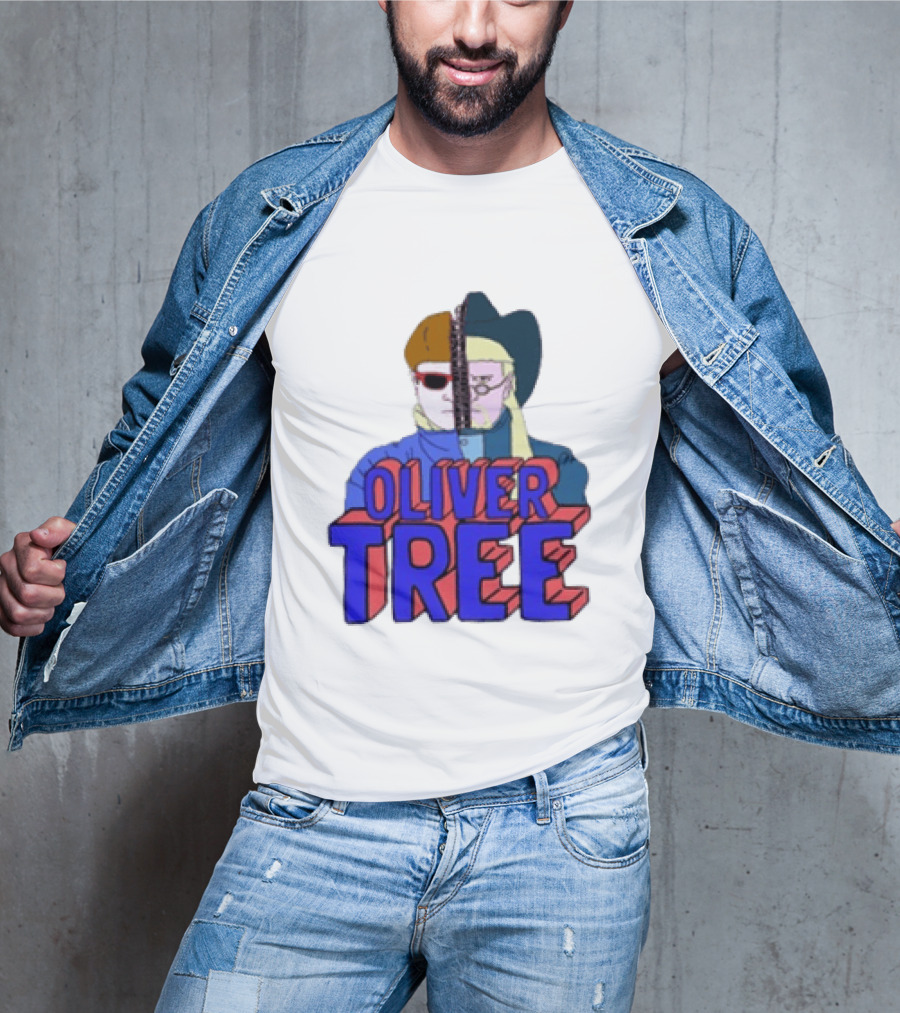 Oliver Tree Split Persona Sunglasses Half Cowboy Half Futuristic T-Shirt