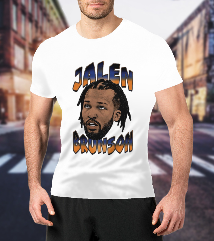 Jalen Brunson New York Knicks Player Big Face T-Shirt