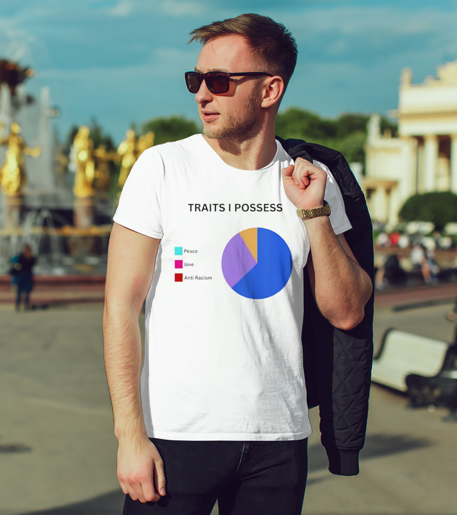TRAITS I POSSESS Peace Love Anti Racism Chart T-Shirt
