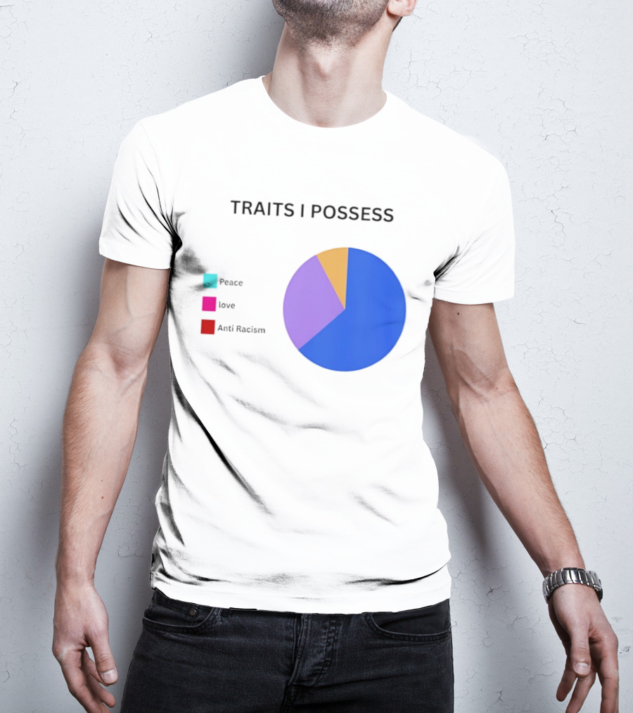 TRAITS I POSSESS Peace Love Anti Racism Chart T-Shirt