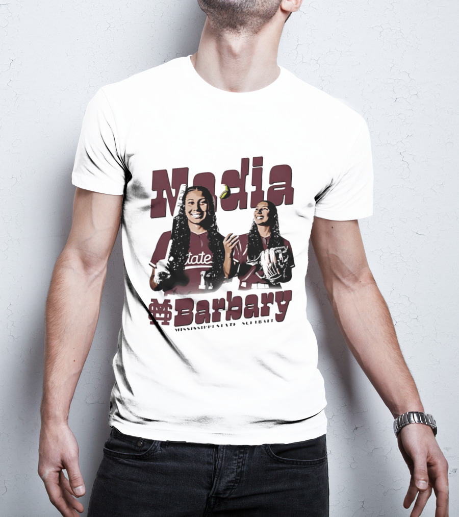 Mississippi State Nadia Barbary Bulldogs Baseball T-Shirt