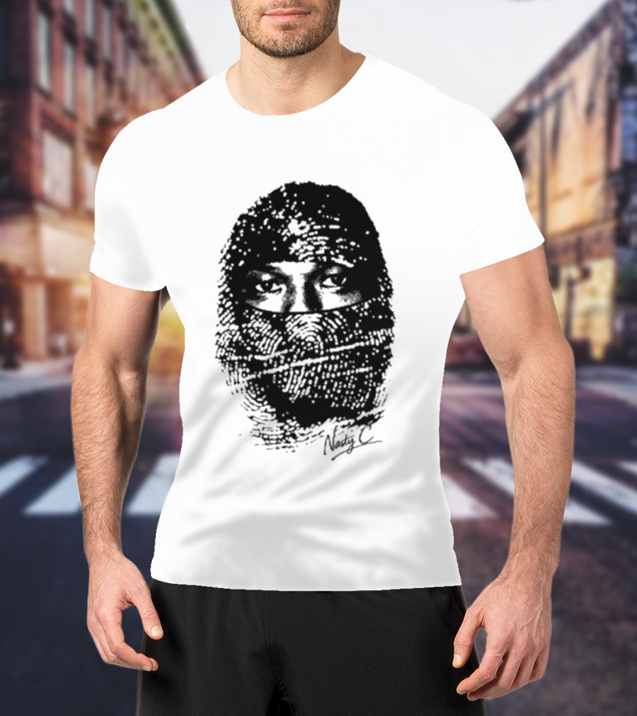 Nasty C Fingerprint Face Oversized Signature T-Shirt