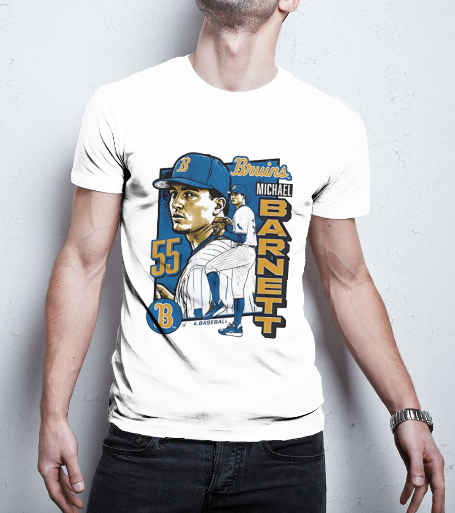 UCLA Bruins Michael Barnett 55 Baseball Pitcher T-Shirt
