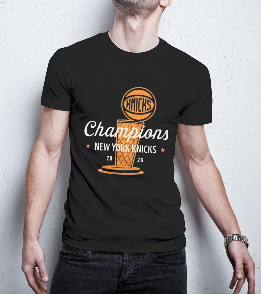 New York Knicks Champions 2026 Victory Basketball Knicks T-Shirt