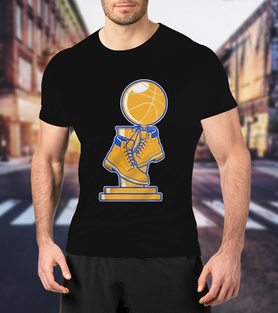New York Basketball Trophy Golden Boots T-Shirt