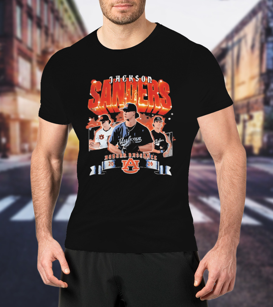 Jackson Sanders Auburn Baseball 2026 T-Shirt