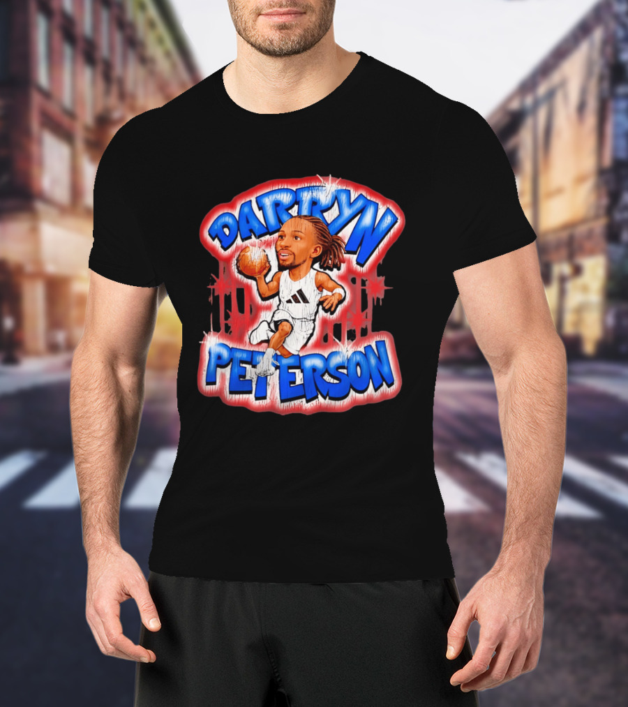 Darryn Peterson Kansas Jayhawks Basketball Caricature T-Shirt