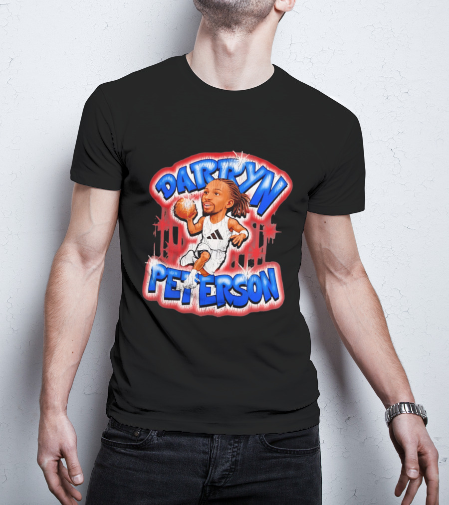 Darryn Peterson Kansas Jayhawks Basketball Caricature T-Shirt
