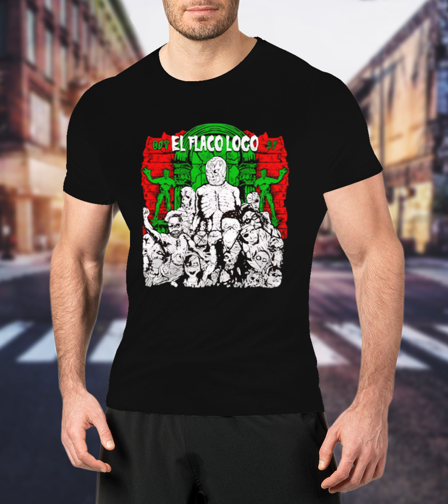 El Flaco Loco EST 97 Luchador Zombie Mashup T-Shirt