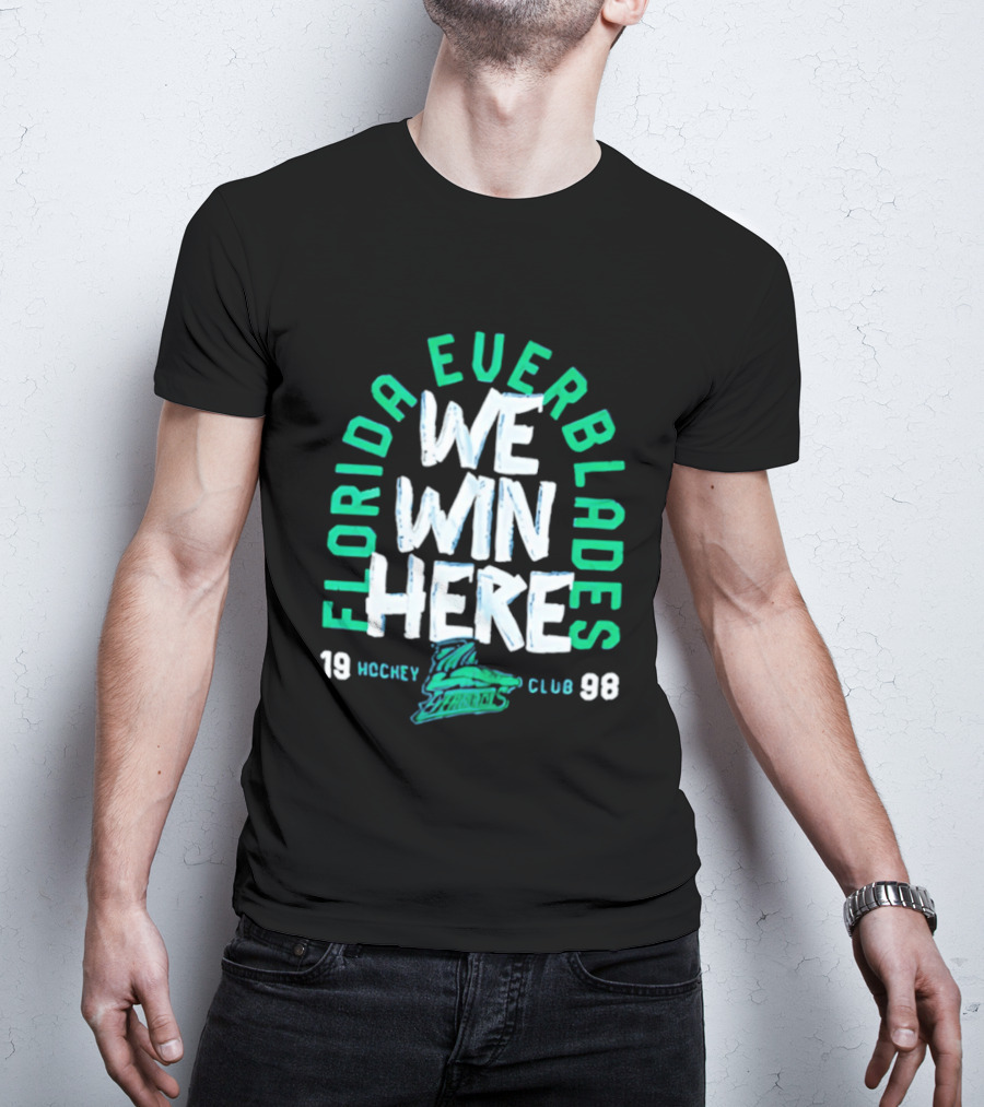 Florida Everblades We Win Here 1998 Hockey Club T-Shirt