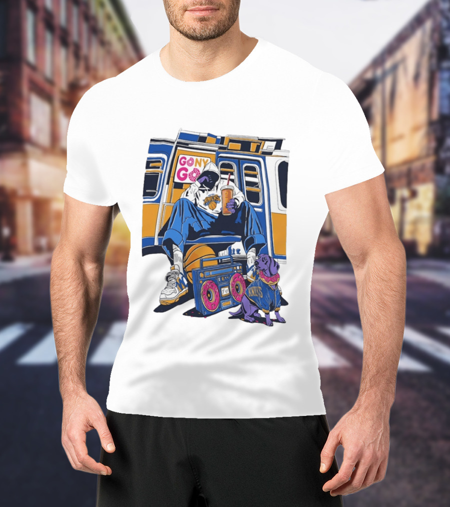Knicks New York Subway GoNY Go Donut Streetwear Basketball T-Shirt