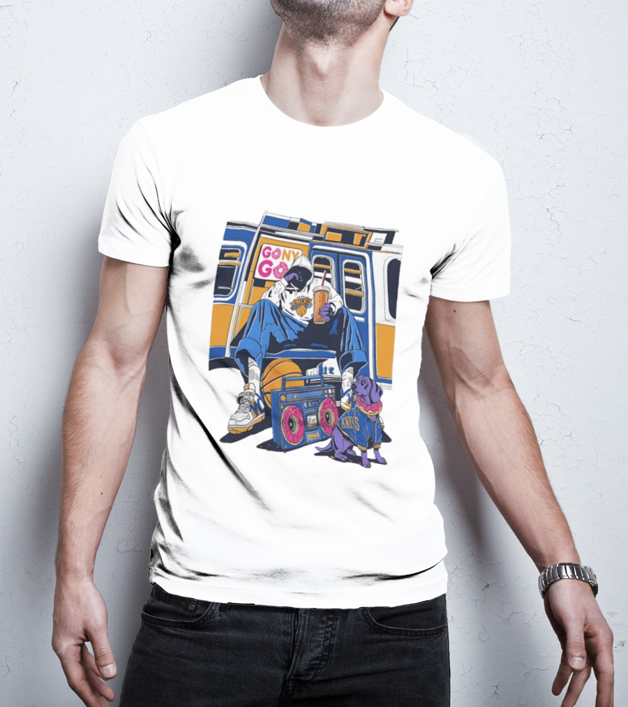 Knicks New York Subway GoNY Go Donut Streetwear Basketball T-Shirt